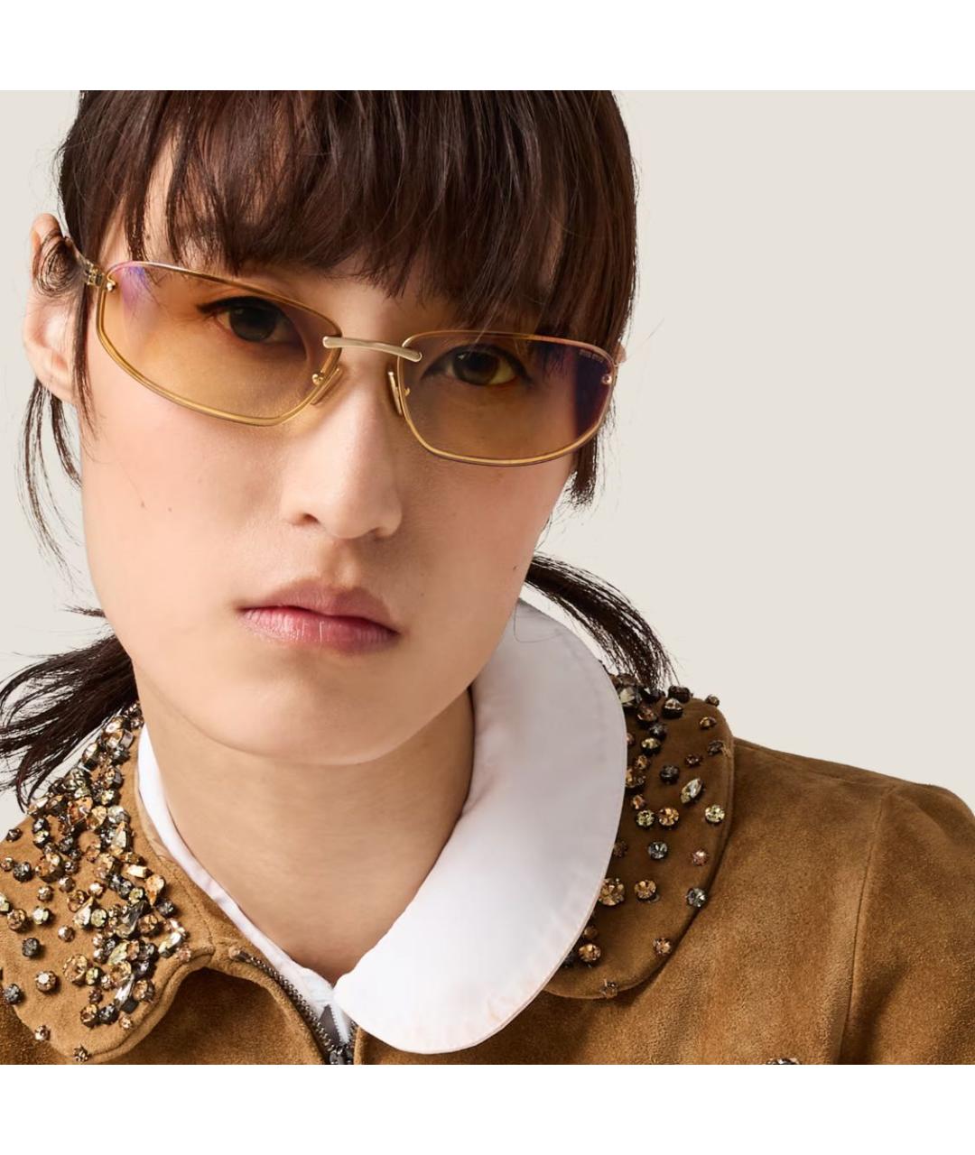 MIU MIU Желтые солнцезащитные очки, фото 5