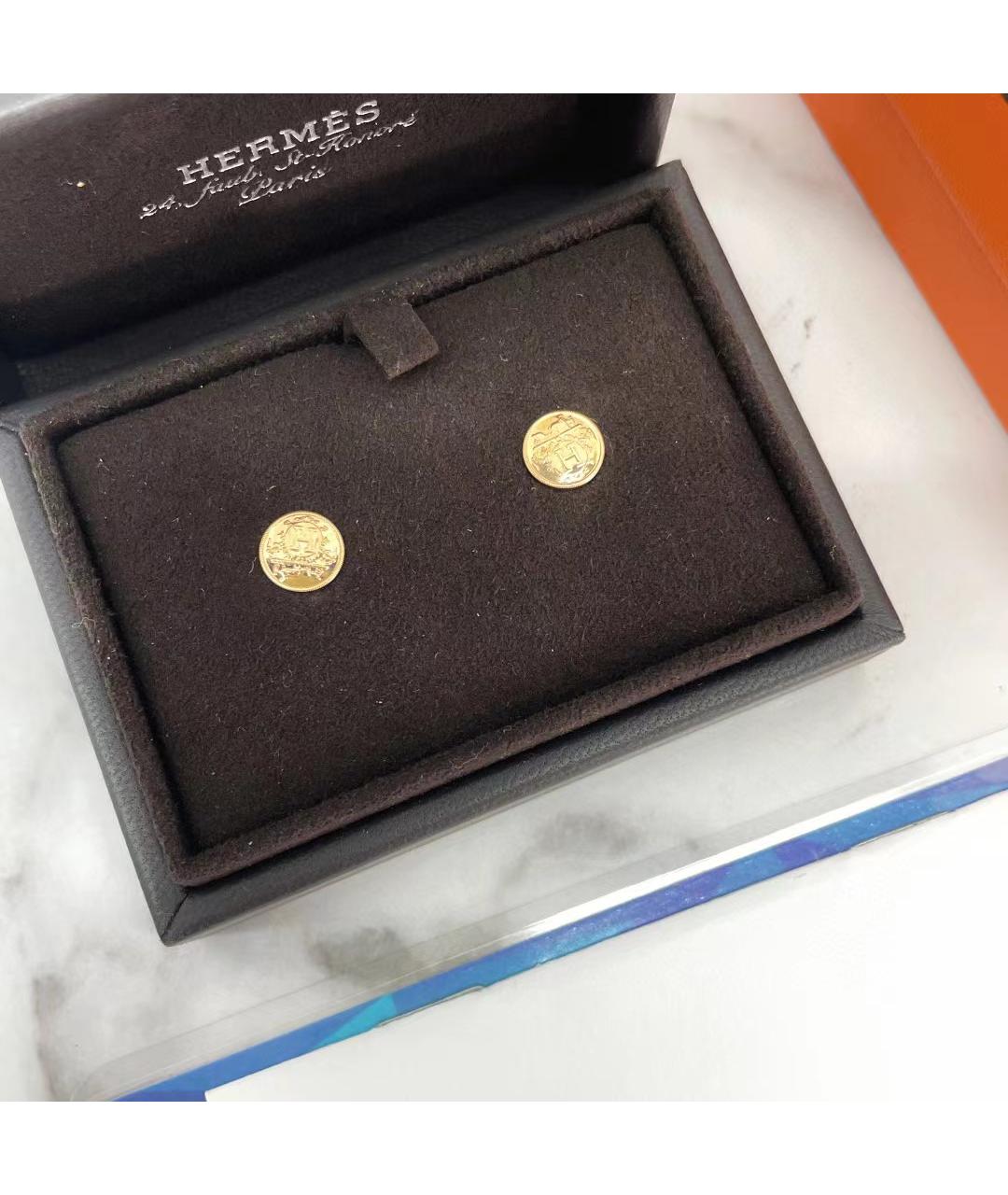HERMES Золотые серьги из розового золота, фото 2