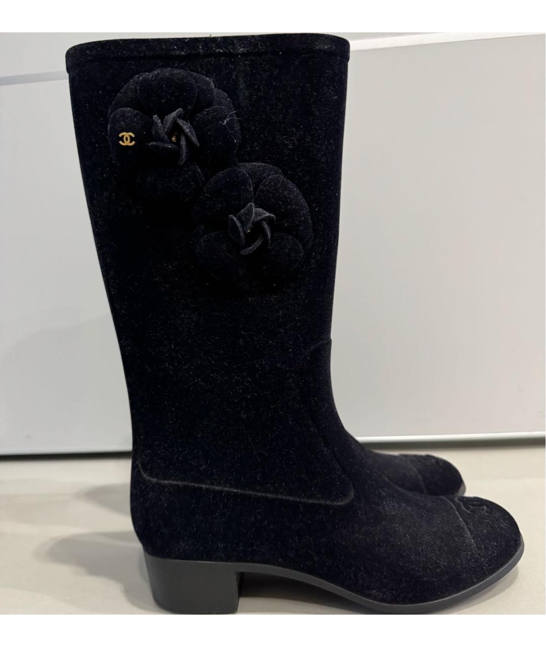 CHANEL Черные сапоги, фото 8