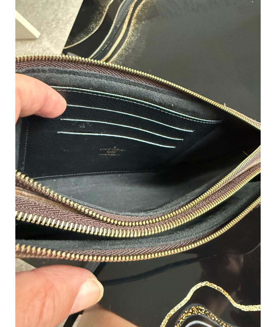 LOUIS VUITTON Коричневая кожаная сумка через плечо, фото 6