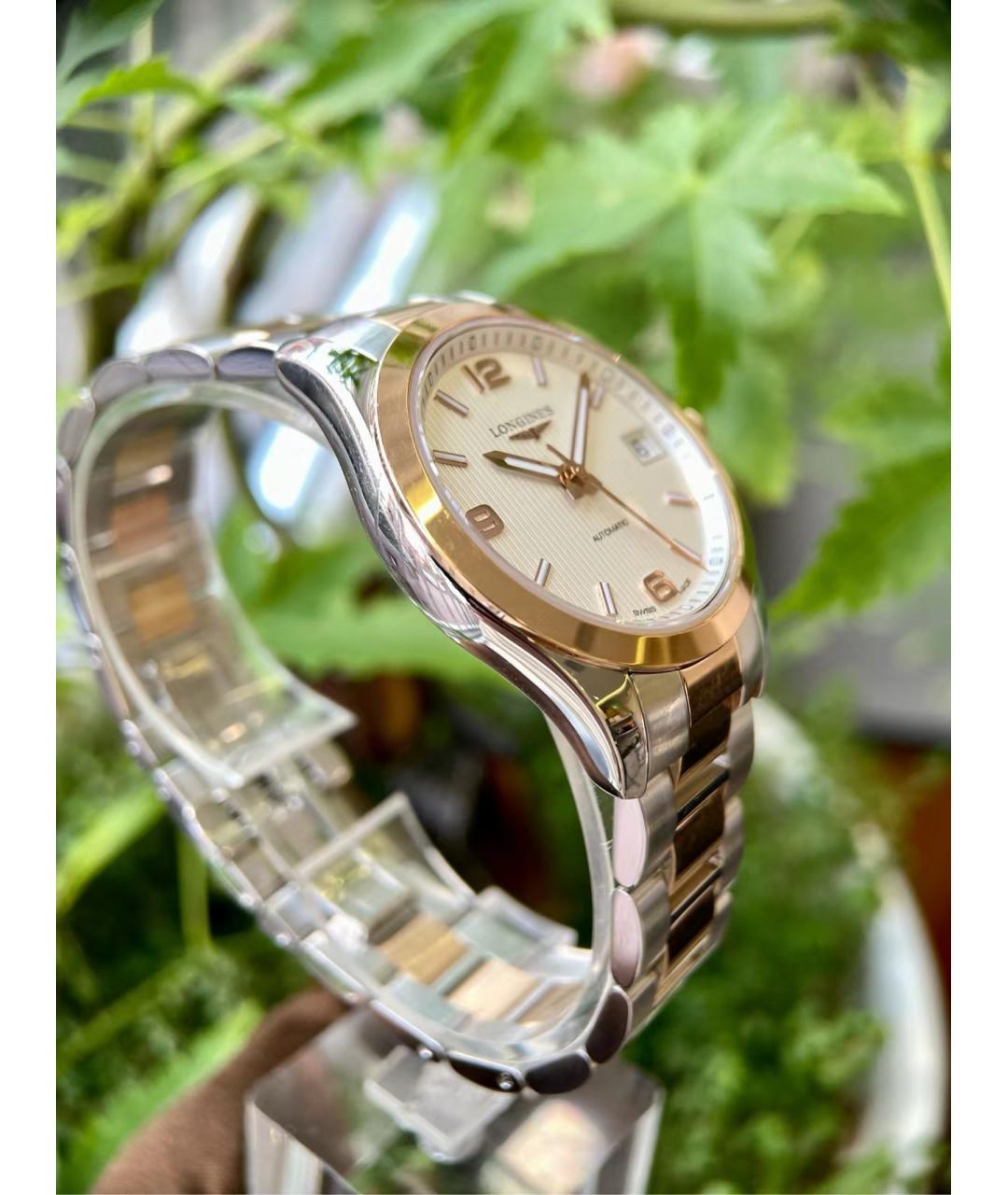 LONGINES Белые металлические часы, фото 4
