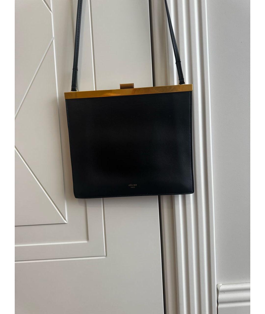 CELINE Черная кожаная сумка через плечо, фото 2