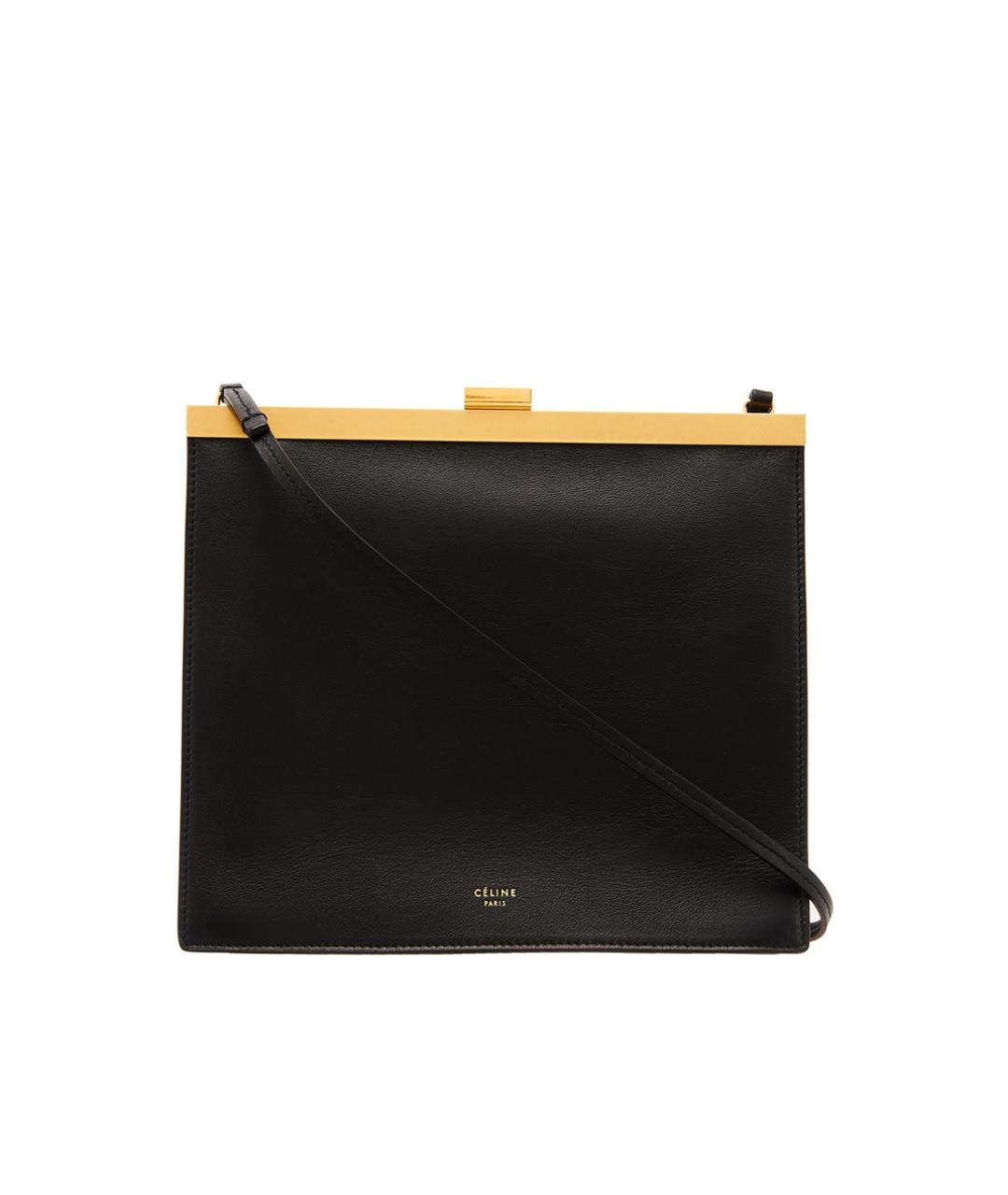 CELINE Черная кожаная сумка через плечо, фото 1