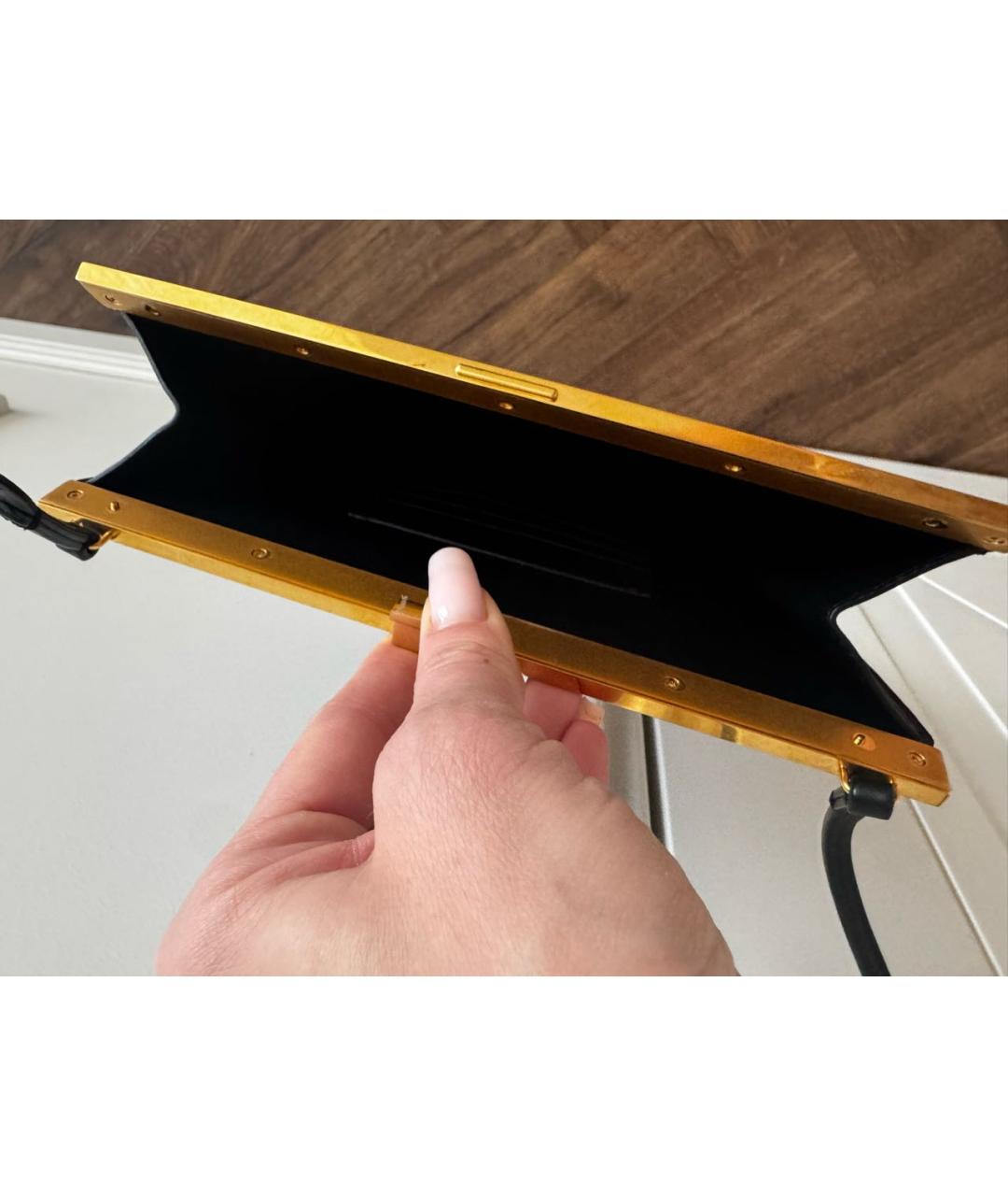 CELINE Черная кожаная сумка через плечо, фото 4