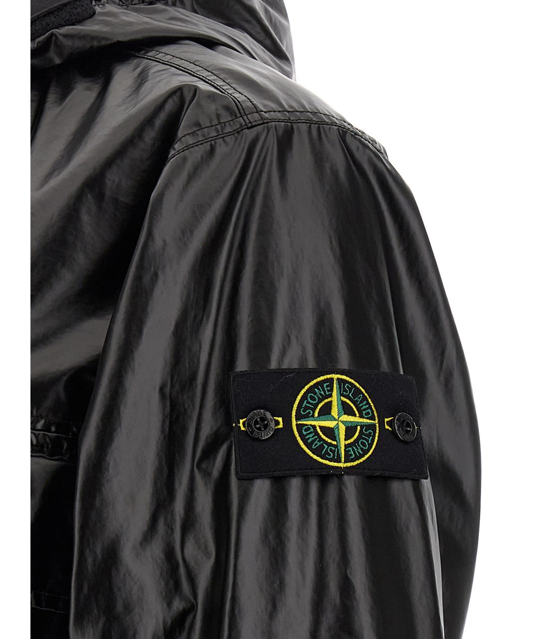 STONE ISLAND Черная хлопковая куртка, фото 4