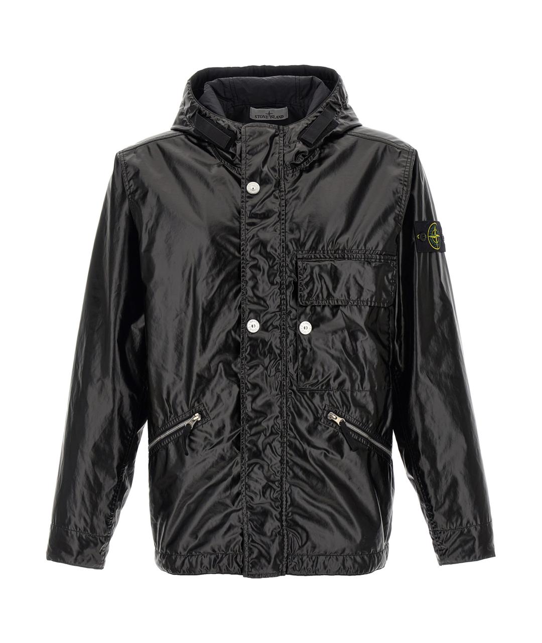 STONE ISLAND Черная хлопковая куртка, фото 1