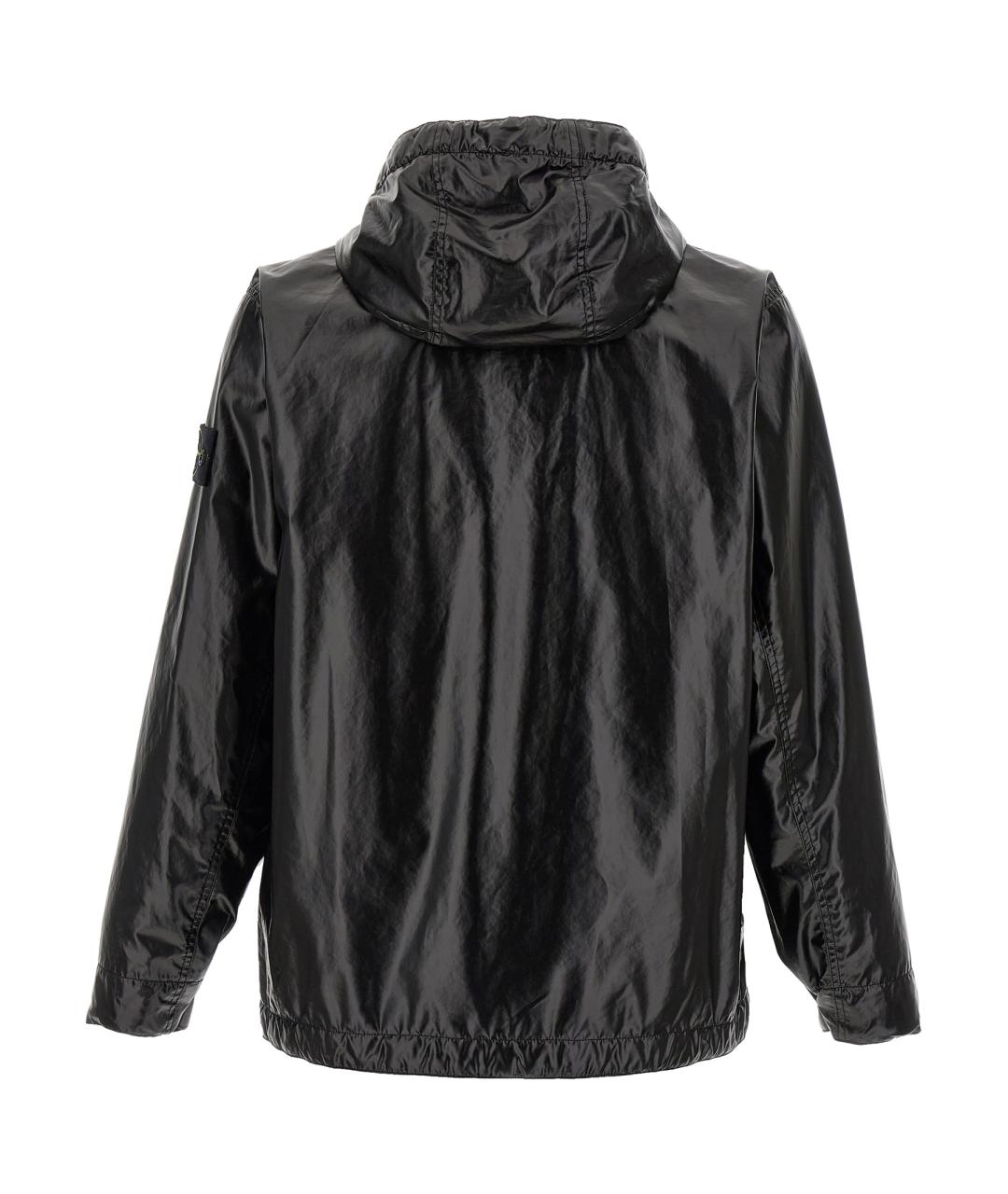 STONE ISLAND Черная хлопковая куртка, фото 2