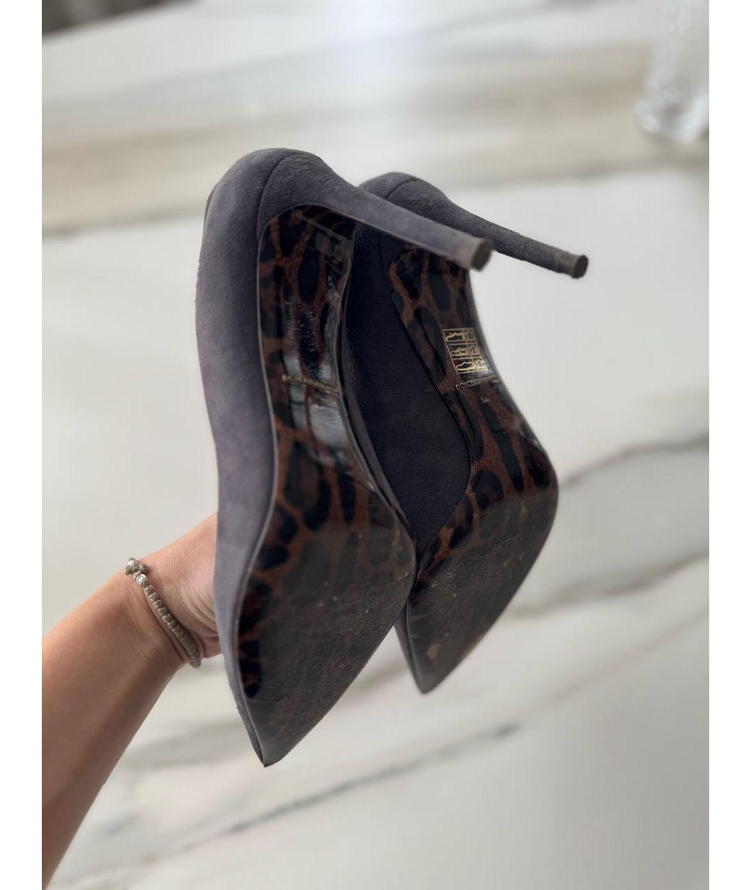 DOLCE&GABBANA Антрацитовые замшевые туфли, фото 6