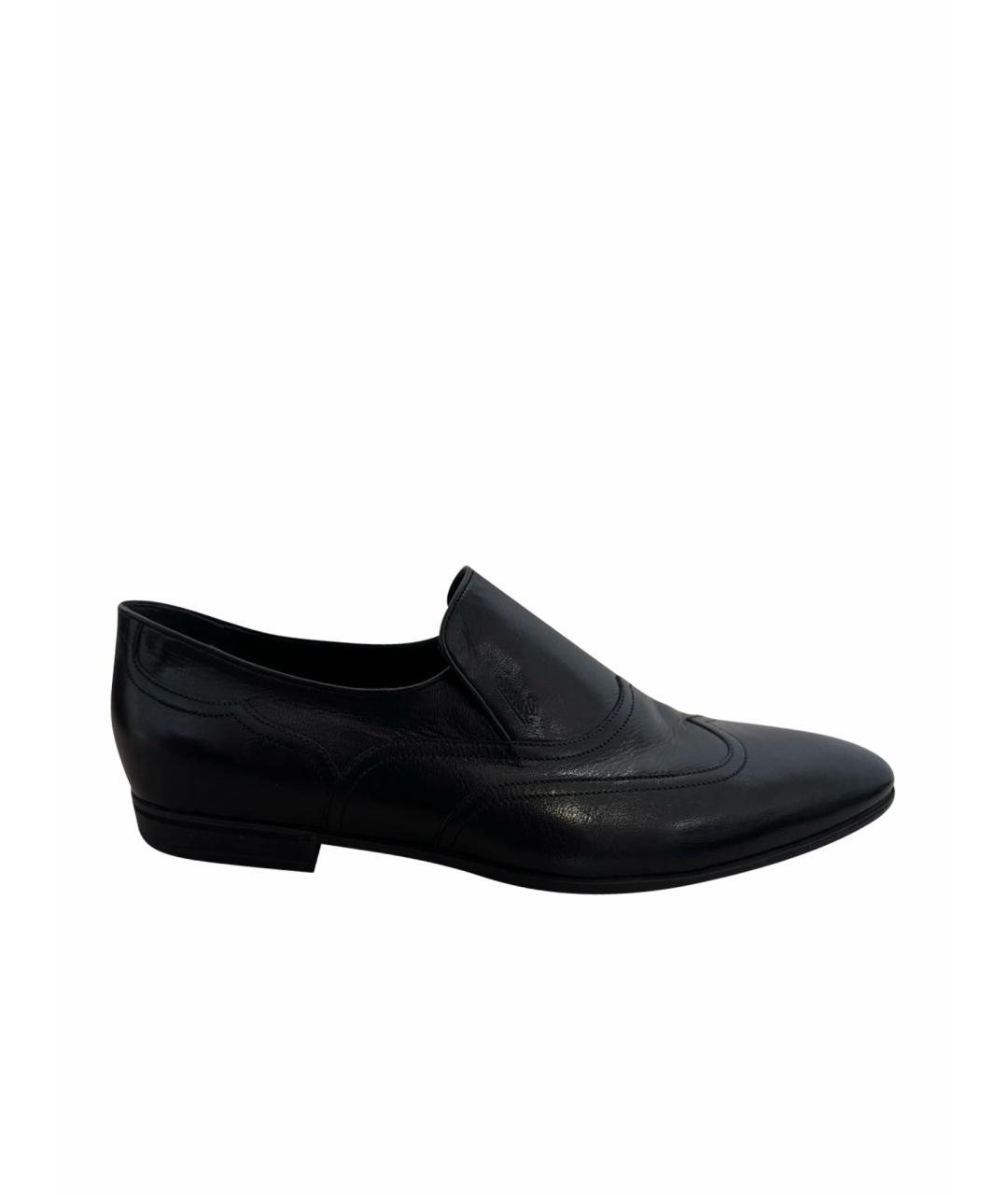 GUCCI Черные кожаные туфли, фото 1