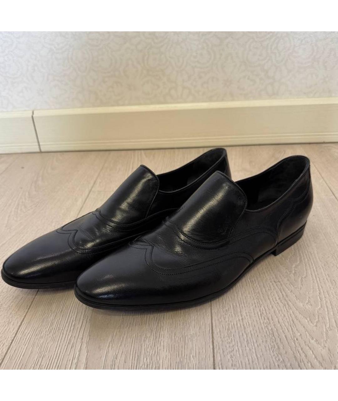 GUCCI Черные кожаные туфли, фото 5