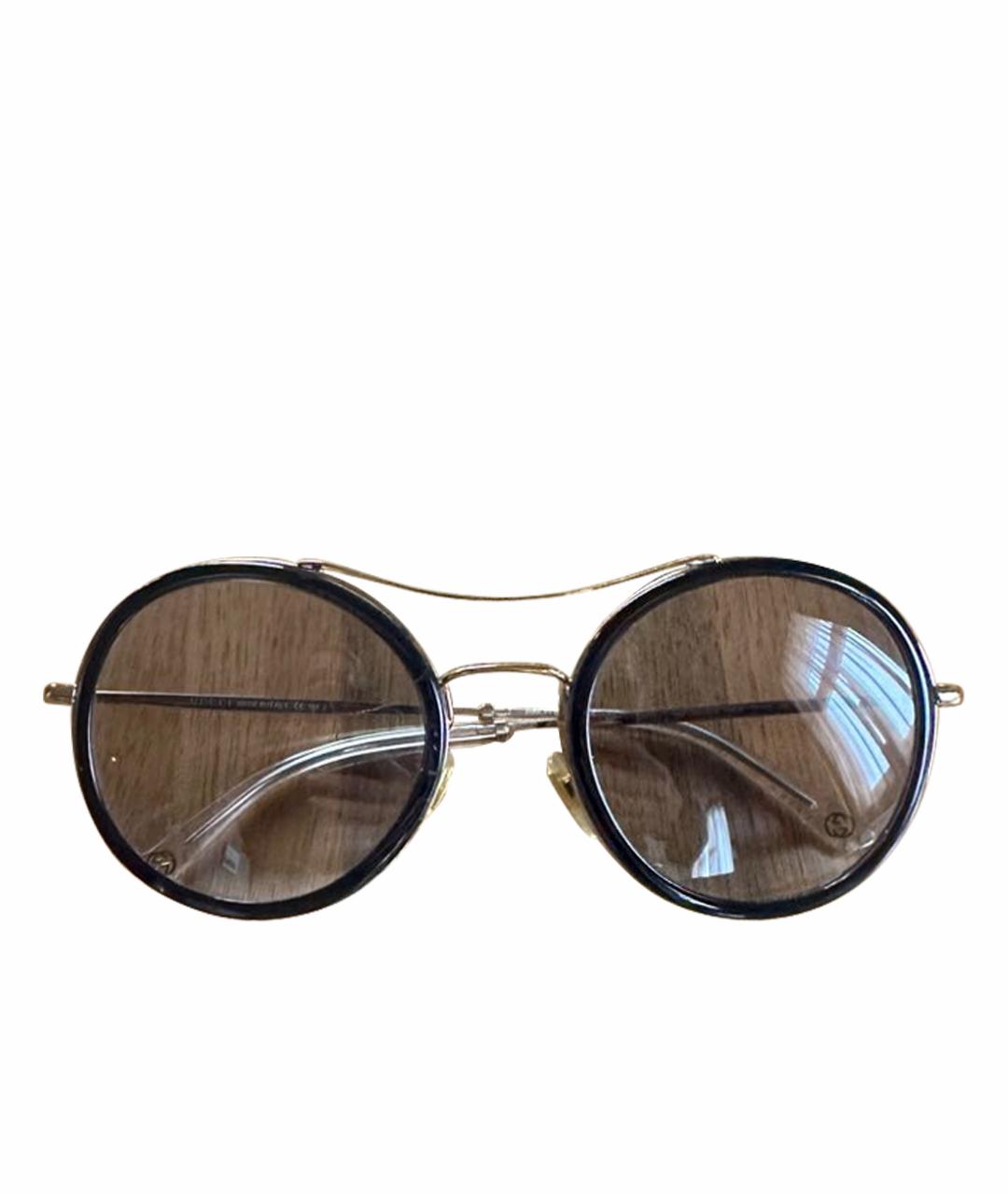 GUCCI Черные пластиковые солнцезащитные очки, фото 1