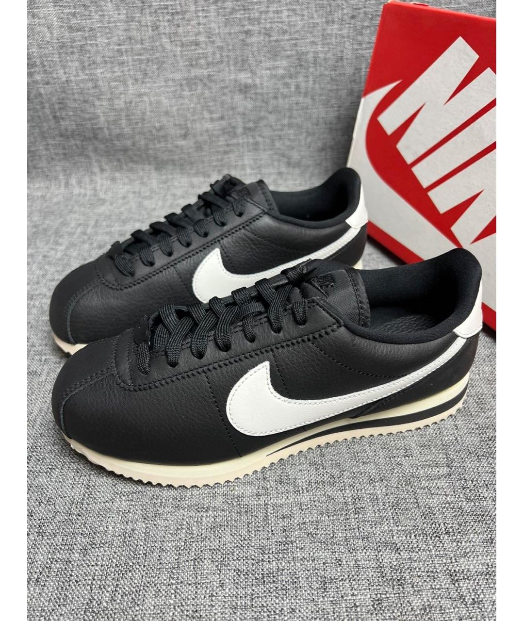 NIKE Черные кожаные кроссовки, фото 5