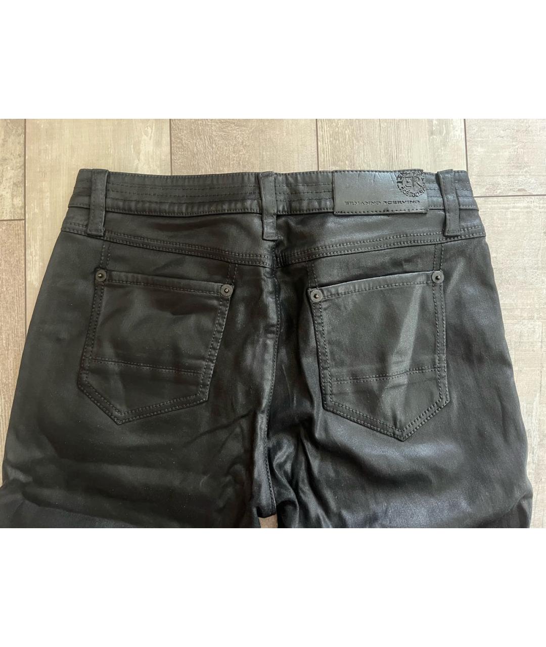ERMANNO SCERVINO Черные хлопко-эластановые джинсы слим, фото 4
