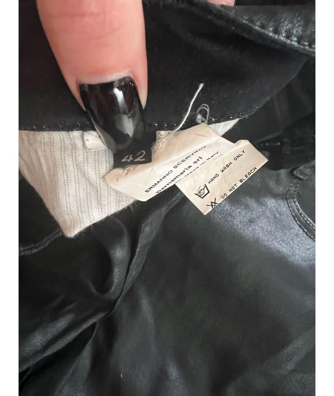 ERMANNO SCERVINO Черные хлопко-эластановые джинсы слим, фото 6