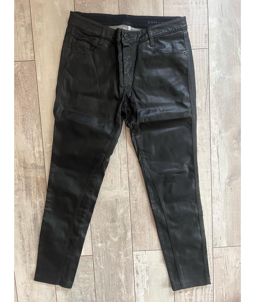 ERMANNO SCERVINO Черные хлопко-эластановые джинсы слим, фото 8