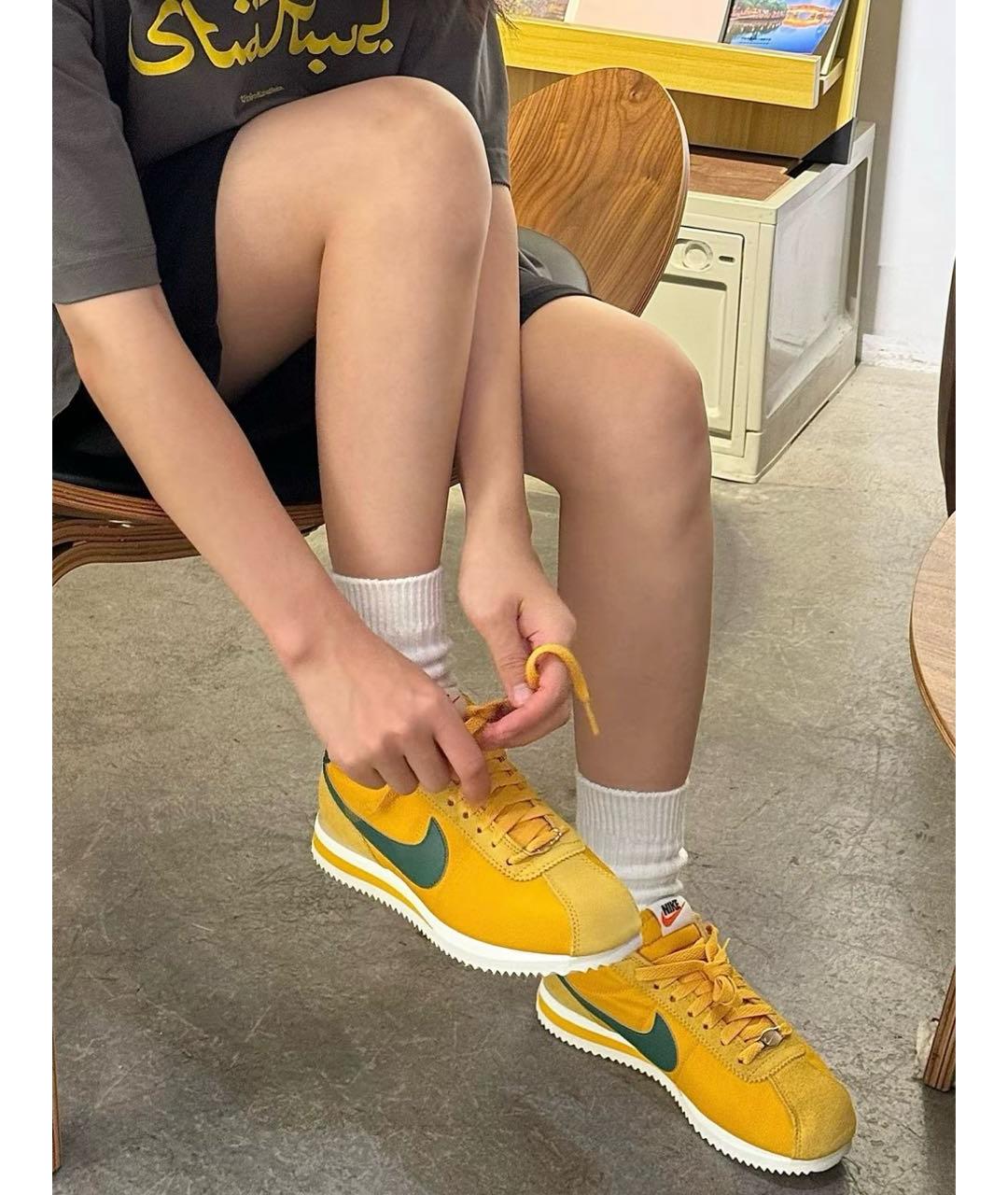 NIKE Желтые текстильные кроссовки, фото 5