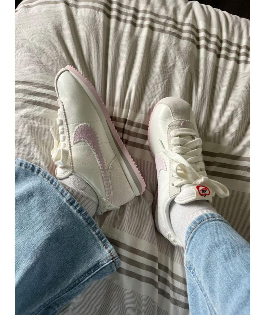 NIKE Розовые кожаные кроссовки, фото 5