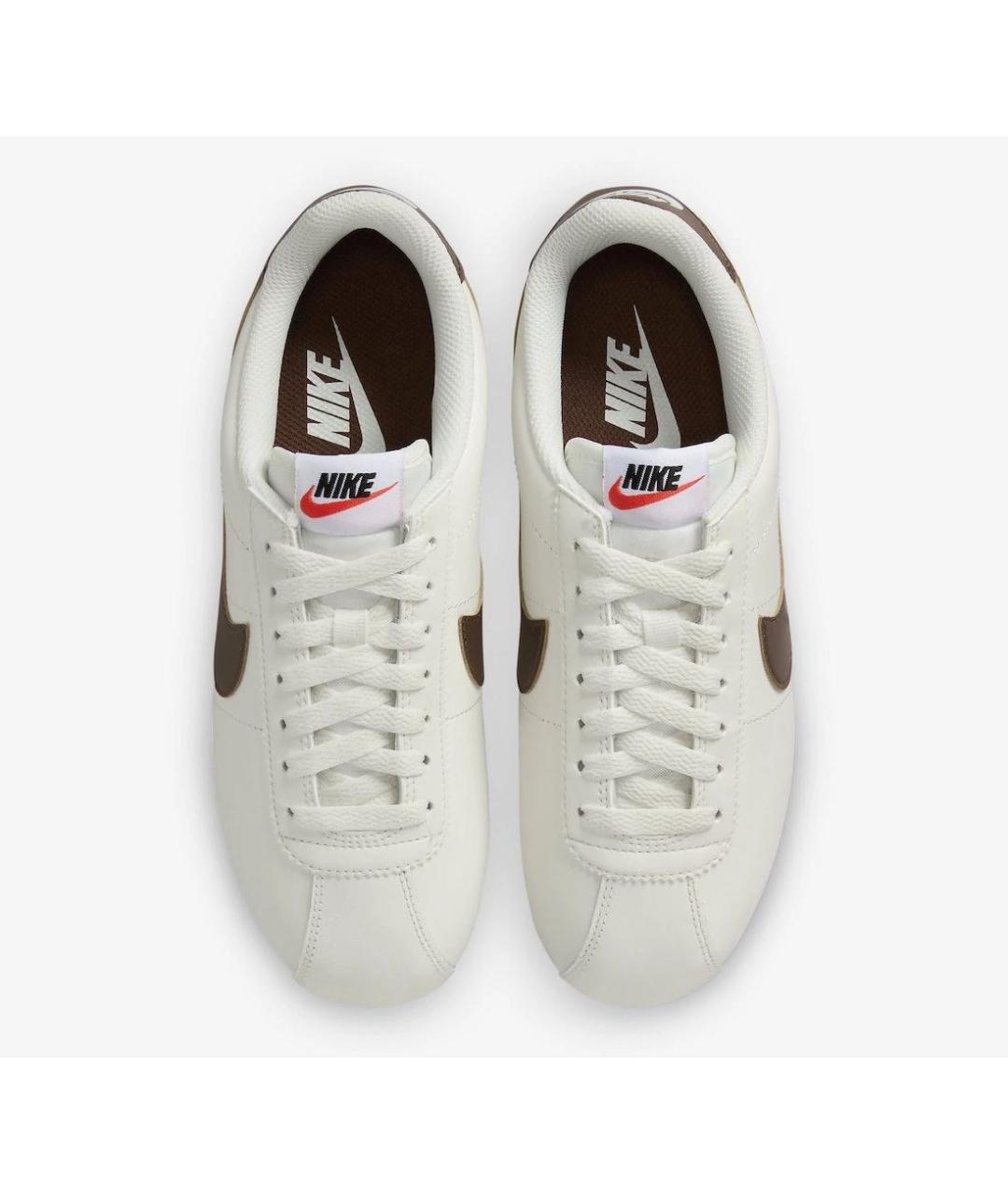 NIKE Коричневые кожаные кроссовки, фото 3