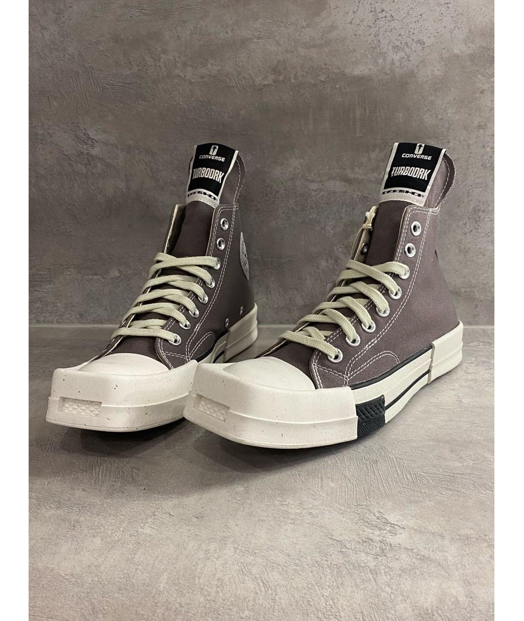 RICK OWENS DRKSHDW Коричневые кеды, фото 3