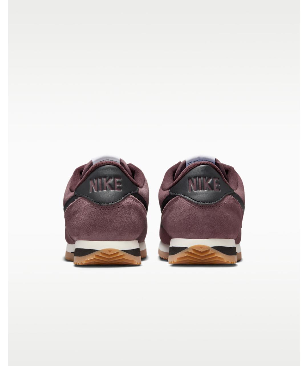 NIKE Бордовые замшевые низкие кроссовки / кеды, фото 4