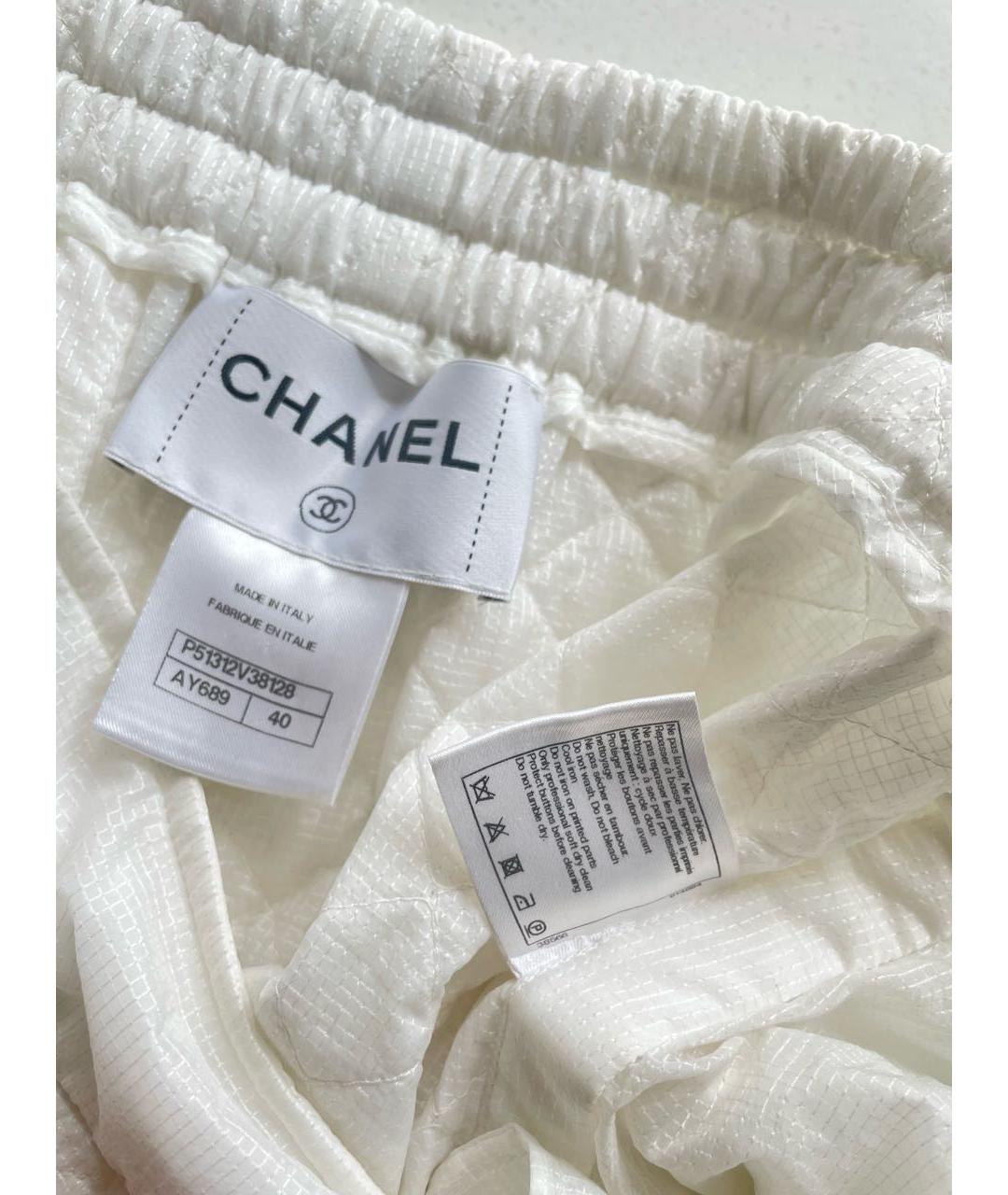 CHANEL Белые полиамидовые шорты, фото 6