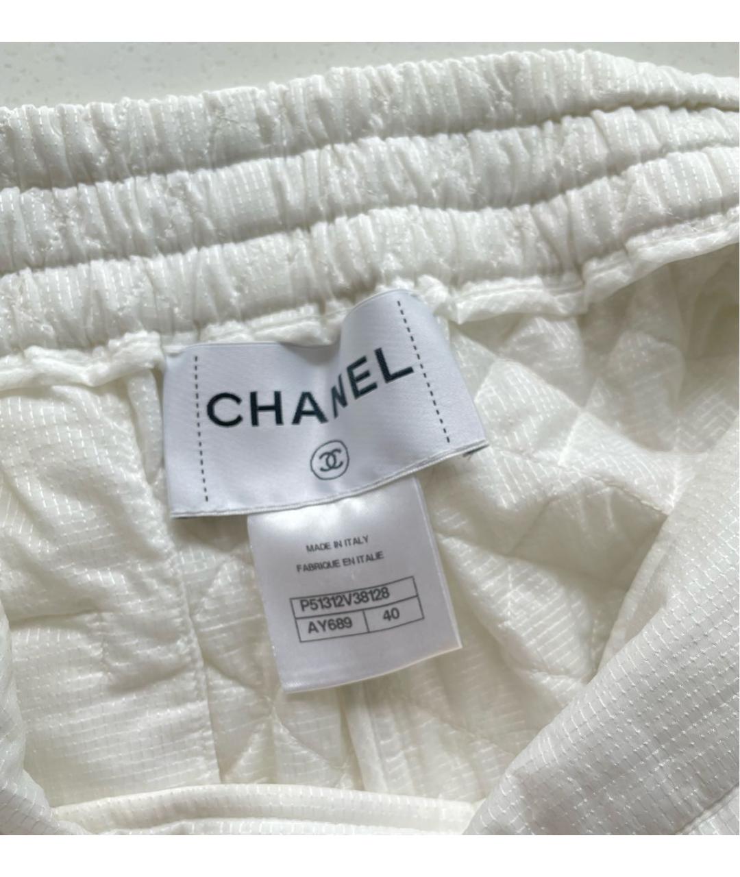 CHANEL Белые полиамидовые шорты, фото 4