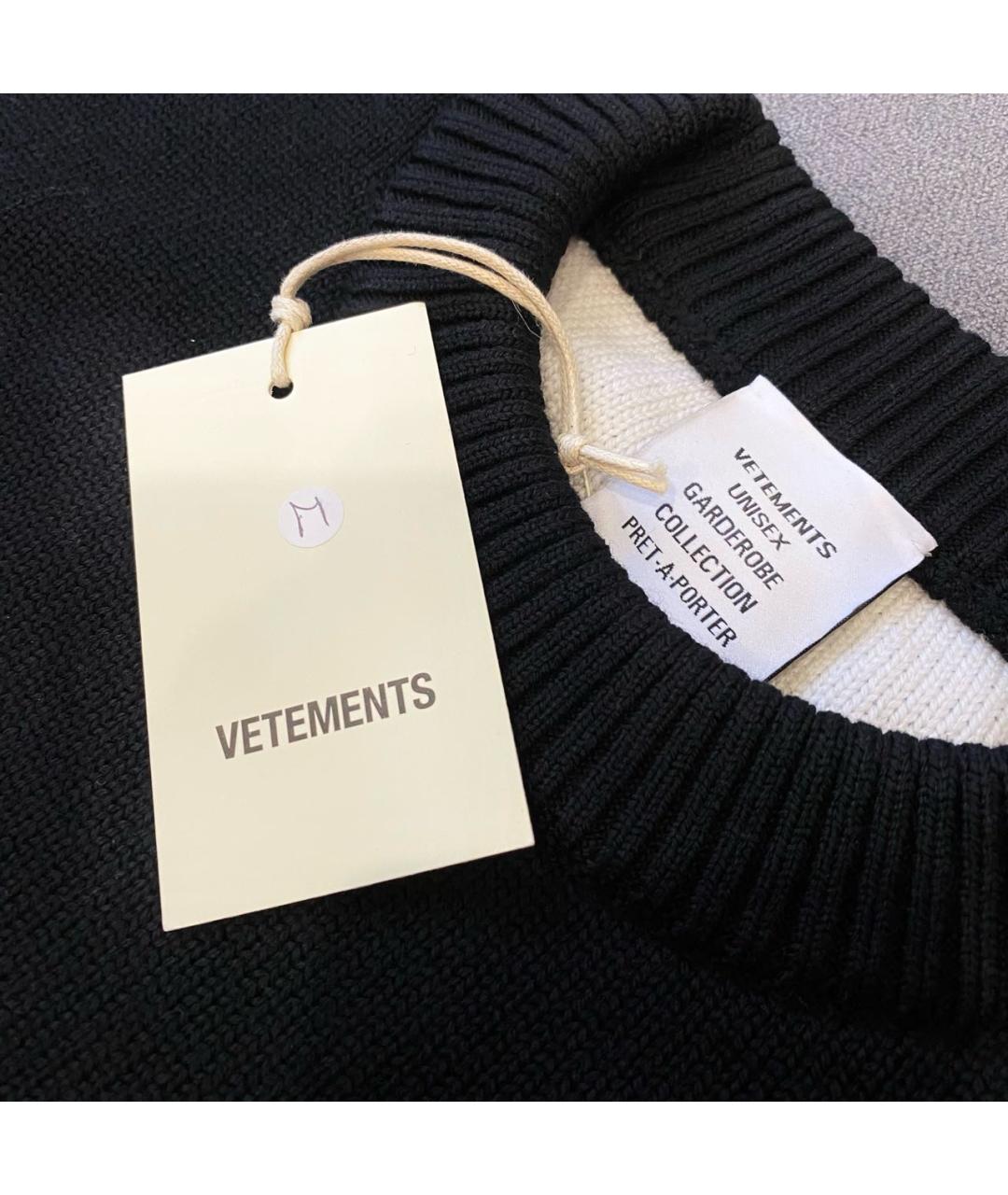 VETEMENTS Черный шерстяной джемпер / свитер, фото 4