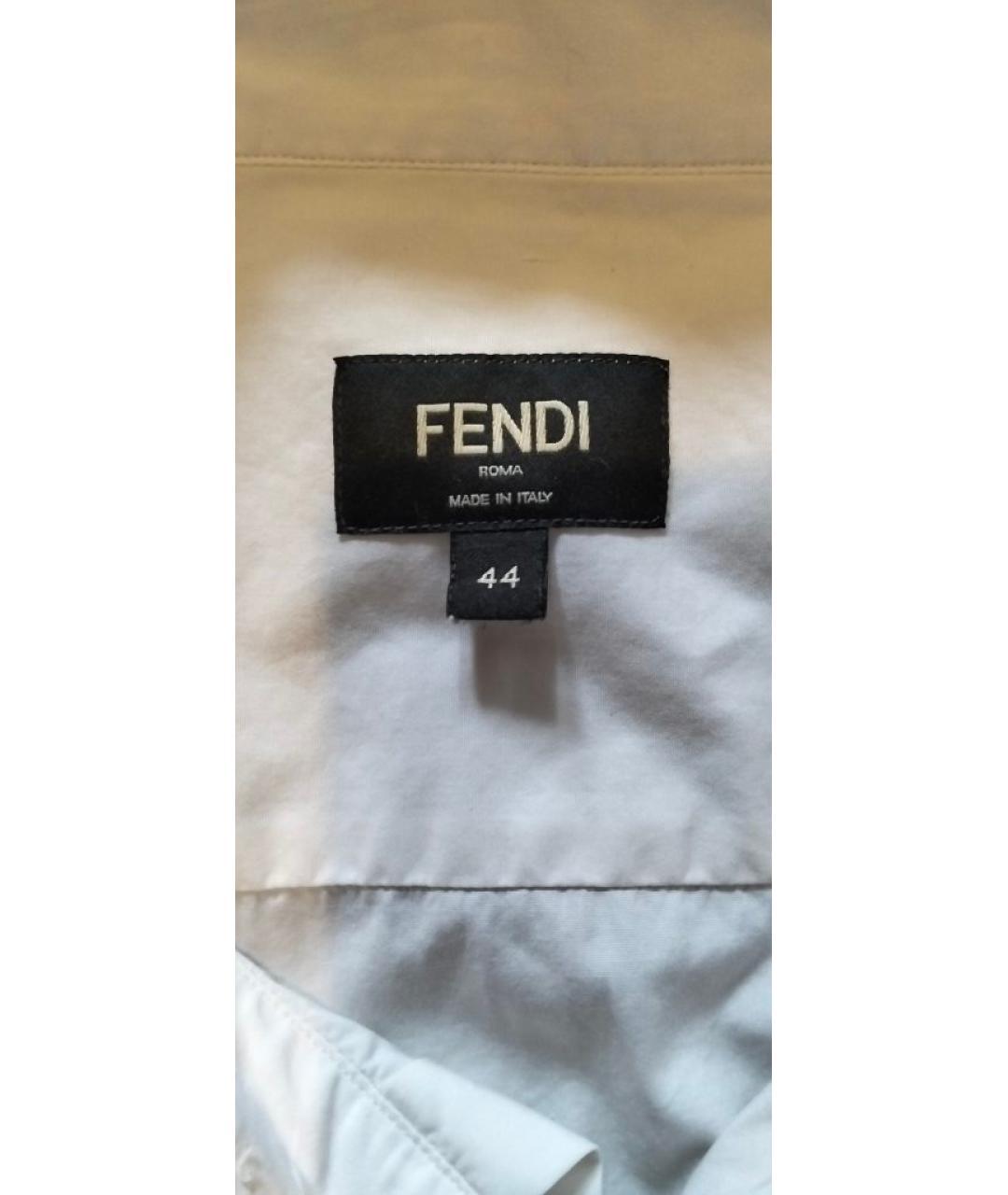 FENDI Белая хлопковая классическая рубашка, фото 3