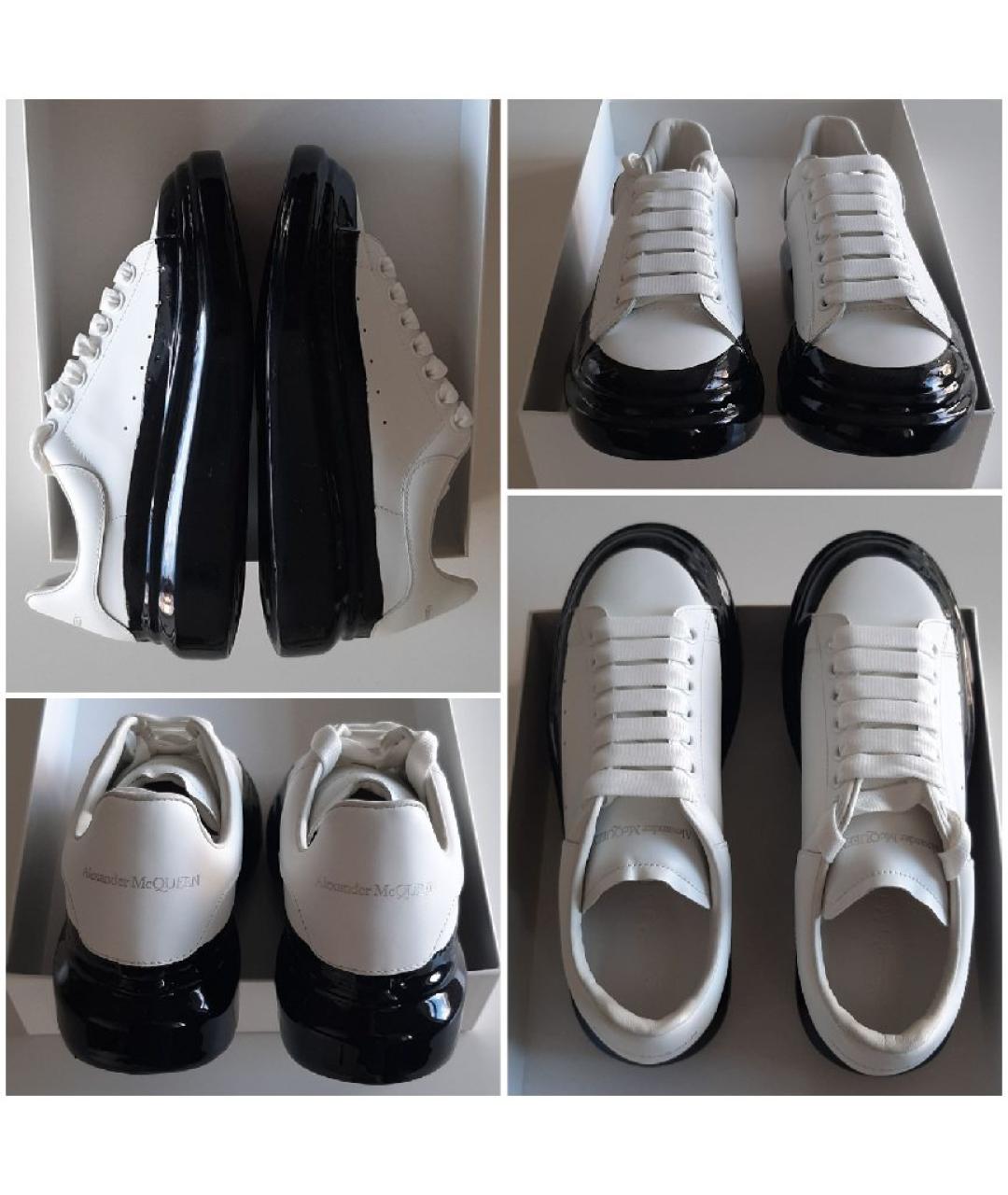 ALEXANDER MCQUEEN Белые кожаные низкие кроссовки / кеды, фото 5