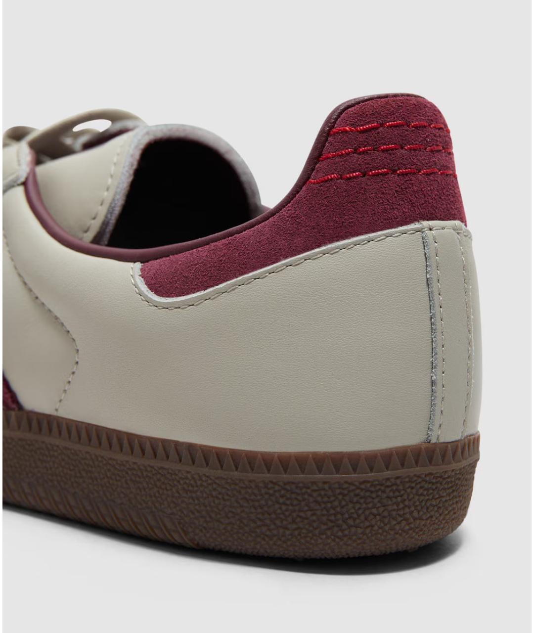 ADIDAS Бордовые кожаные кроссовки, фото 6