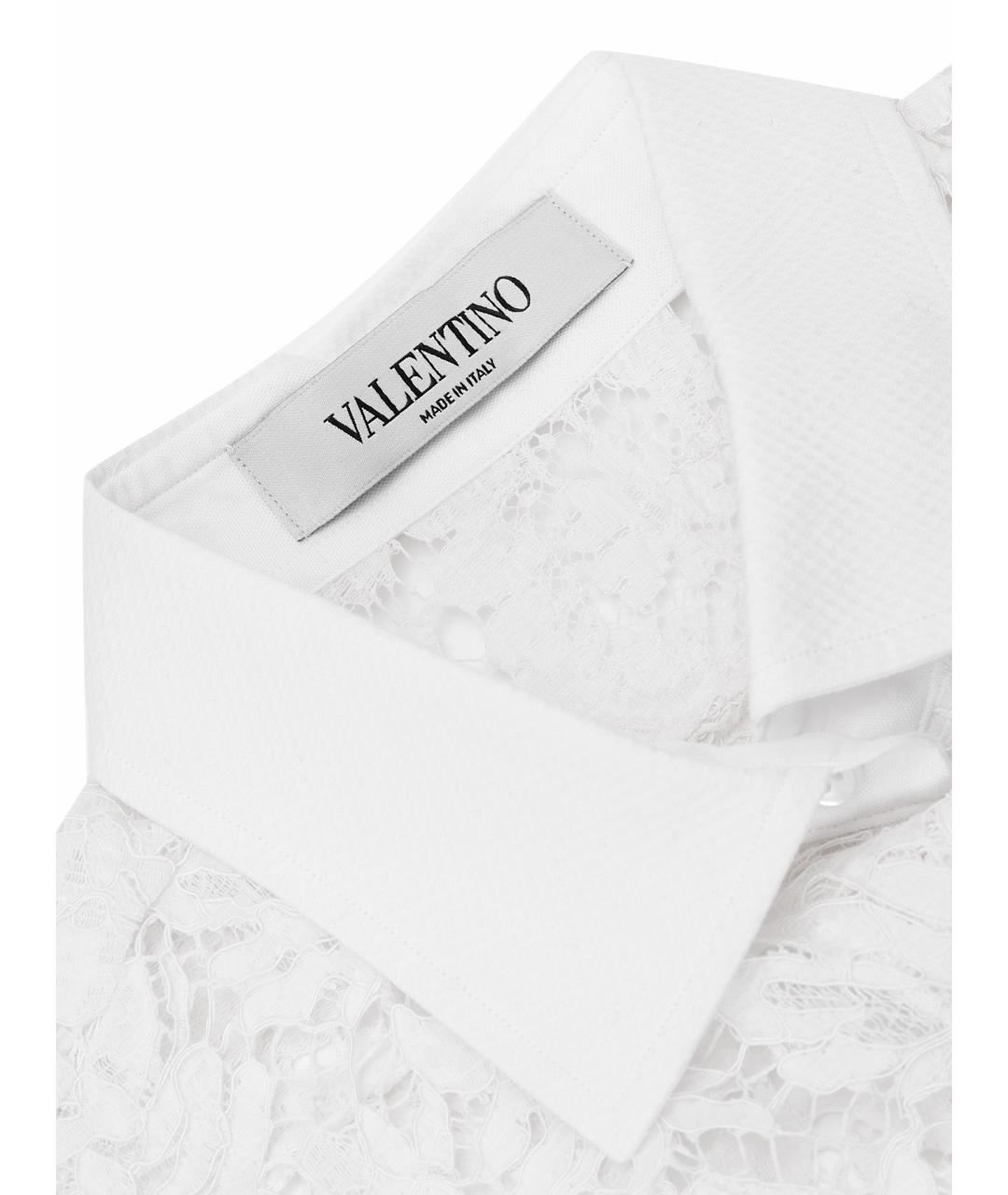VALENTINO Белая хлопковая блузы, фото 4