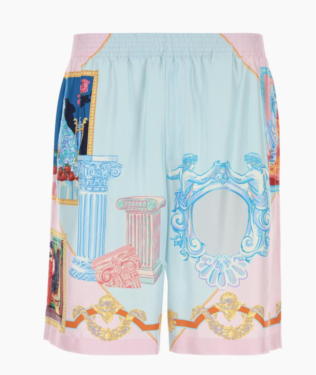 VERSACE Мульти шелковые шорты, фото 1