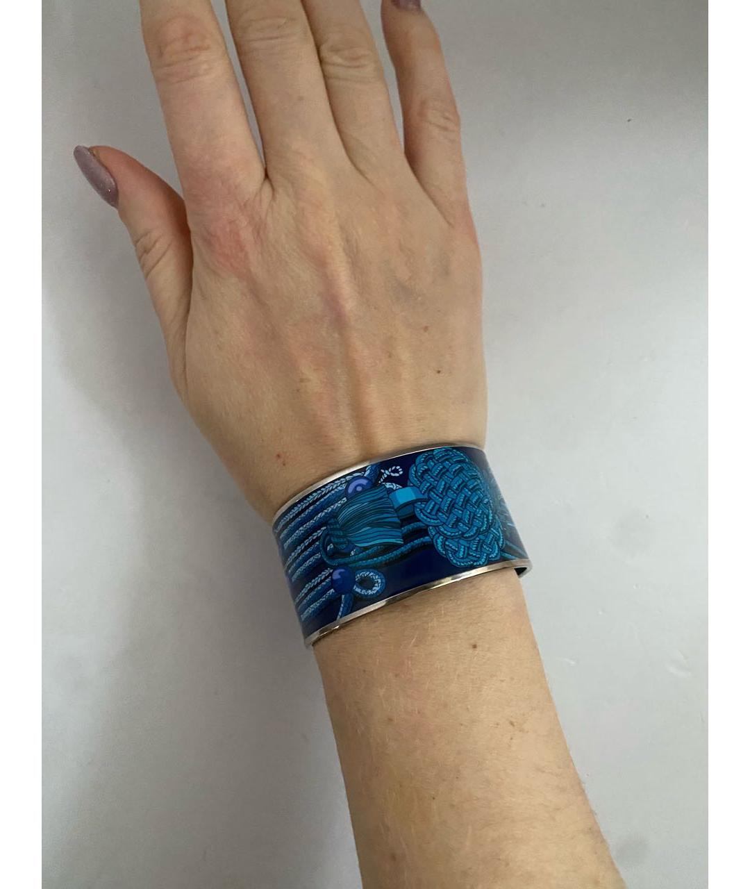 HERMES Синий металлический браслет, фото 6