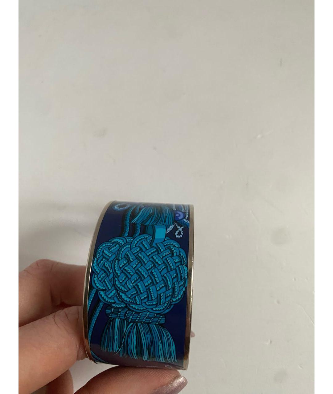 HERMES Синий металлический браслет, фото 7