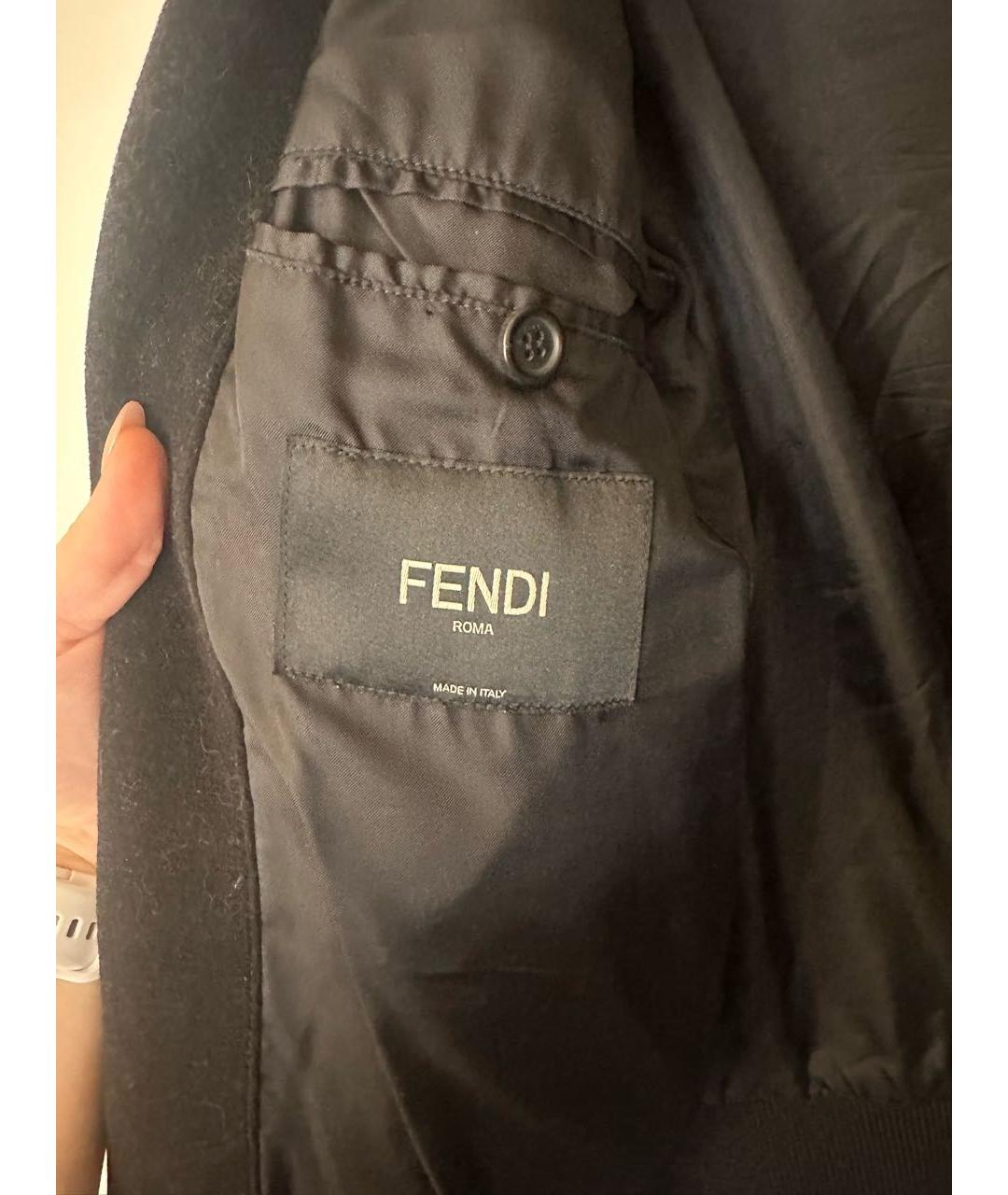 FENDI Черная шерстяная куртка, фото 7