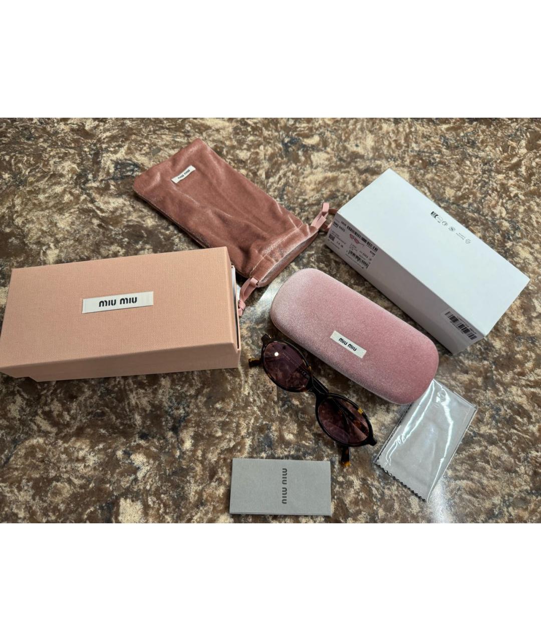 MIU MIU Розовые солнцезащитные очки, фото 5