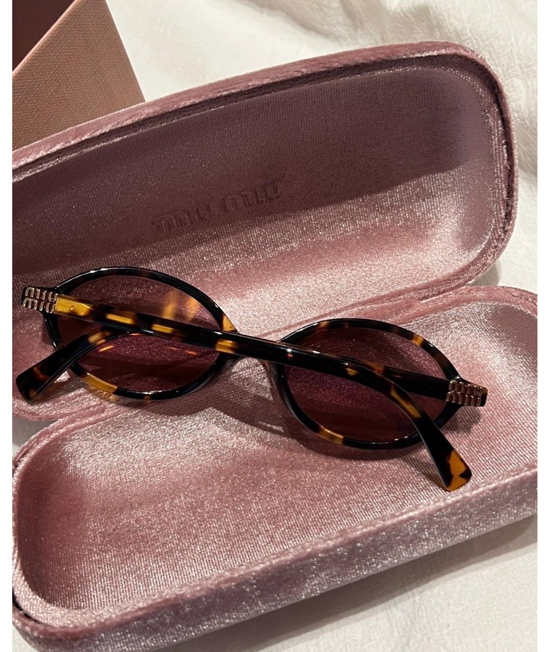 MIU MIU Розовые солнцезащитные очки, фото 4