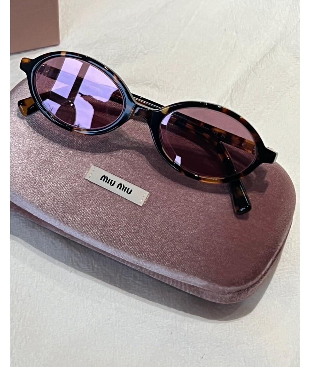 MIU MIU Коричневые солнцезащитные очки, фото 3