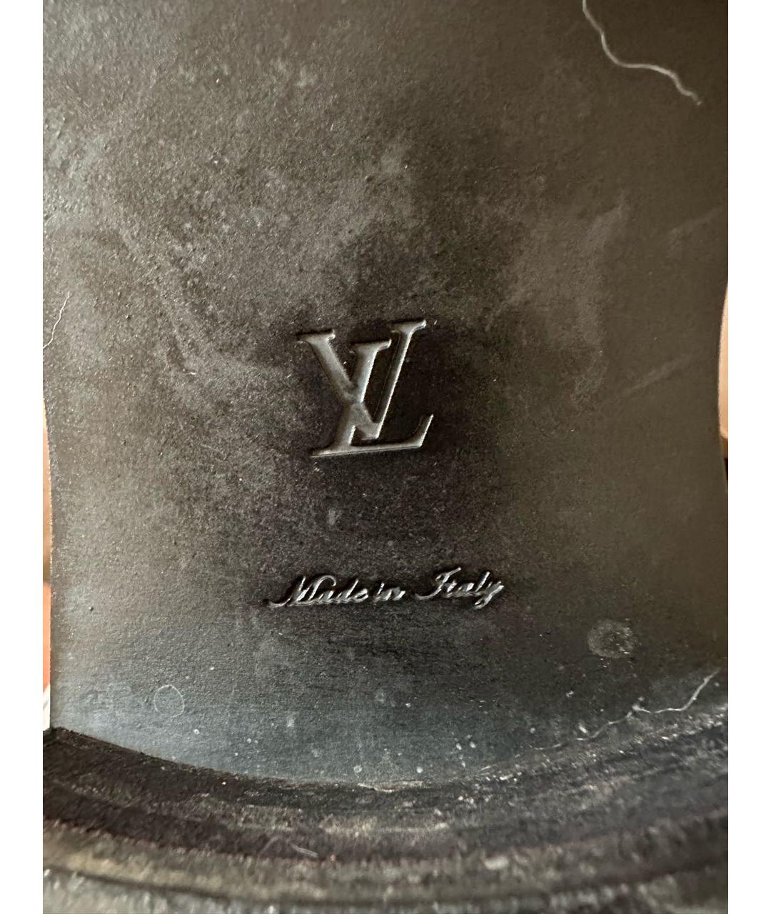 LOUIS VUITTON Черные кожаные ботинки, фото 3