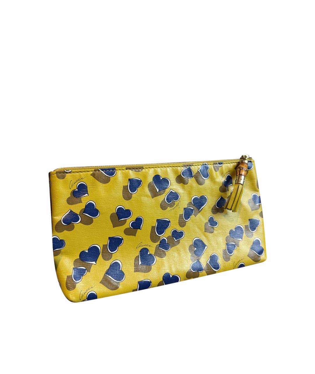 GUCCI Желтая косметичка, фото 1