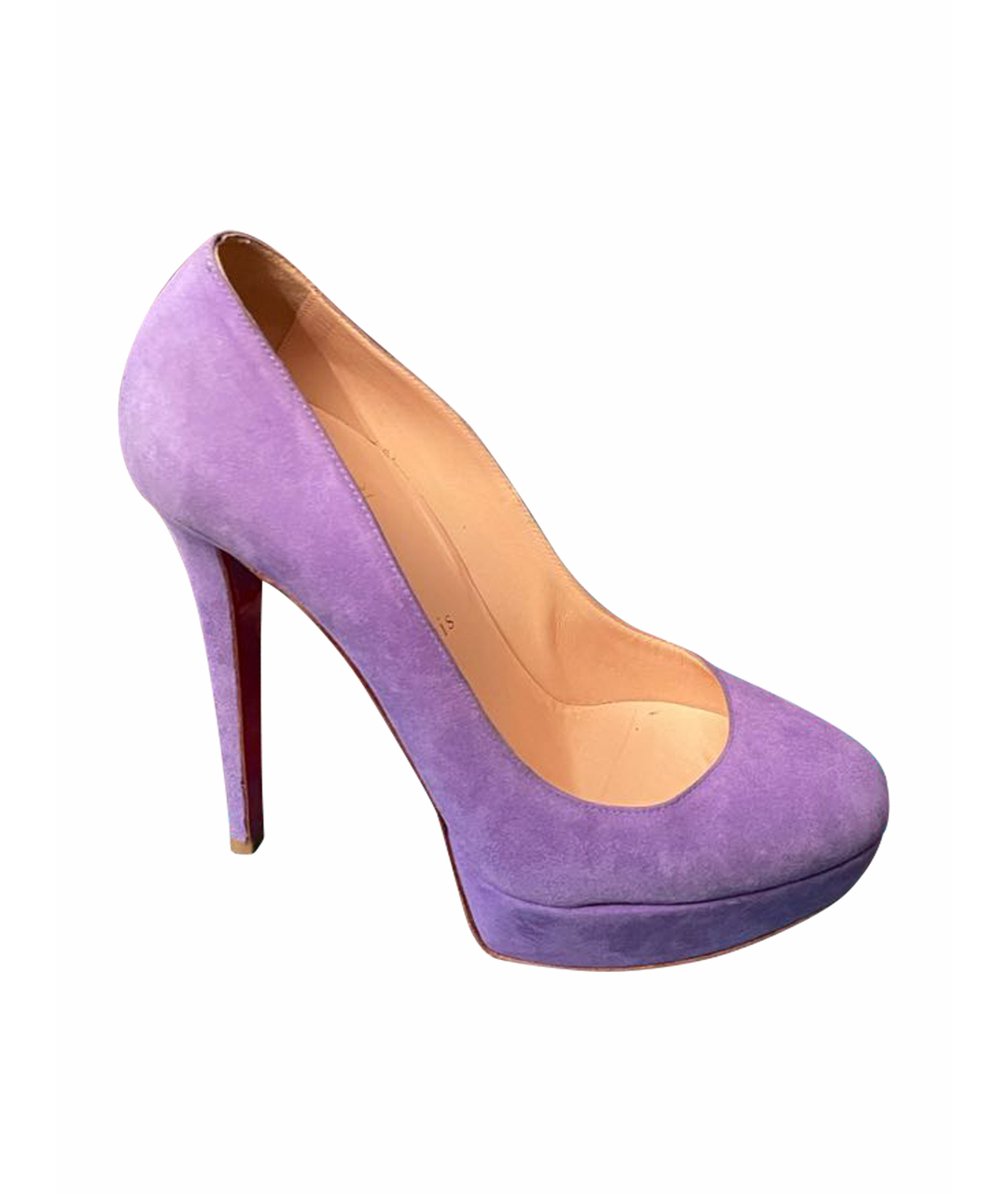 CHRISTIAN LOUBOUTIN Фиолетовые замшевые туфли, фото 1