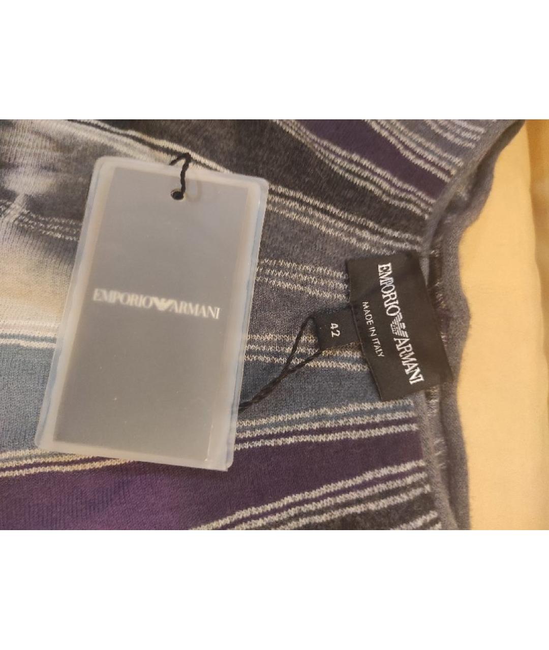 EMPORIO ARMANI Синий шерстяной джемпер / свитер, фото 4