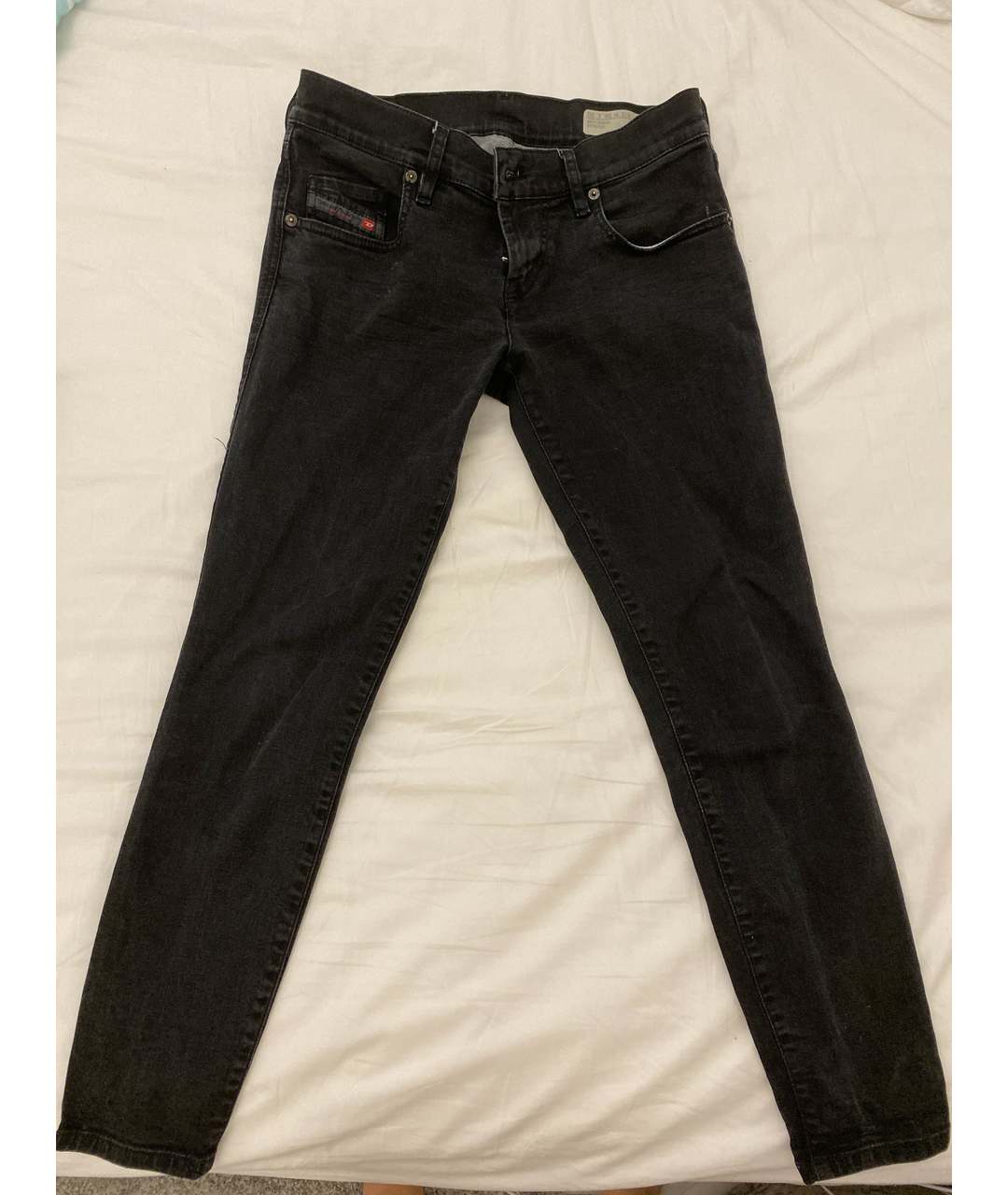 DIESEL Антрацитовые хлопковые джинсы слим, фото 4