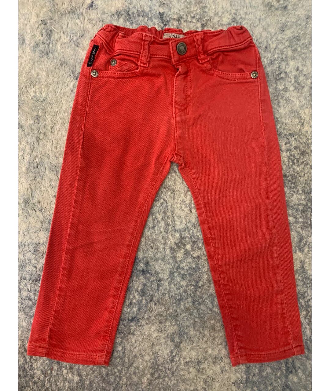 ARMANI JEANS Красные хлопковые брюки и шорты, фото 7