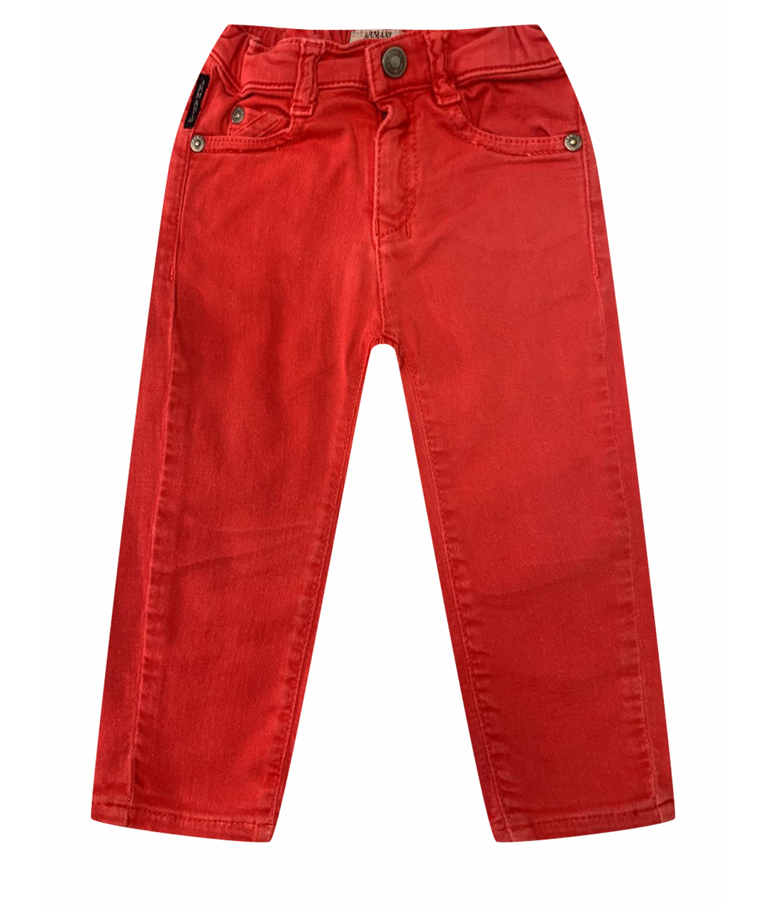 ARMANI JEANS Красные хлопковые брюки и шорты, фото 1