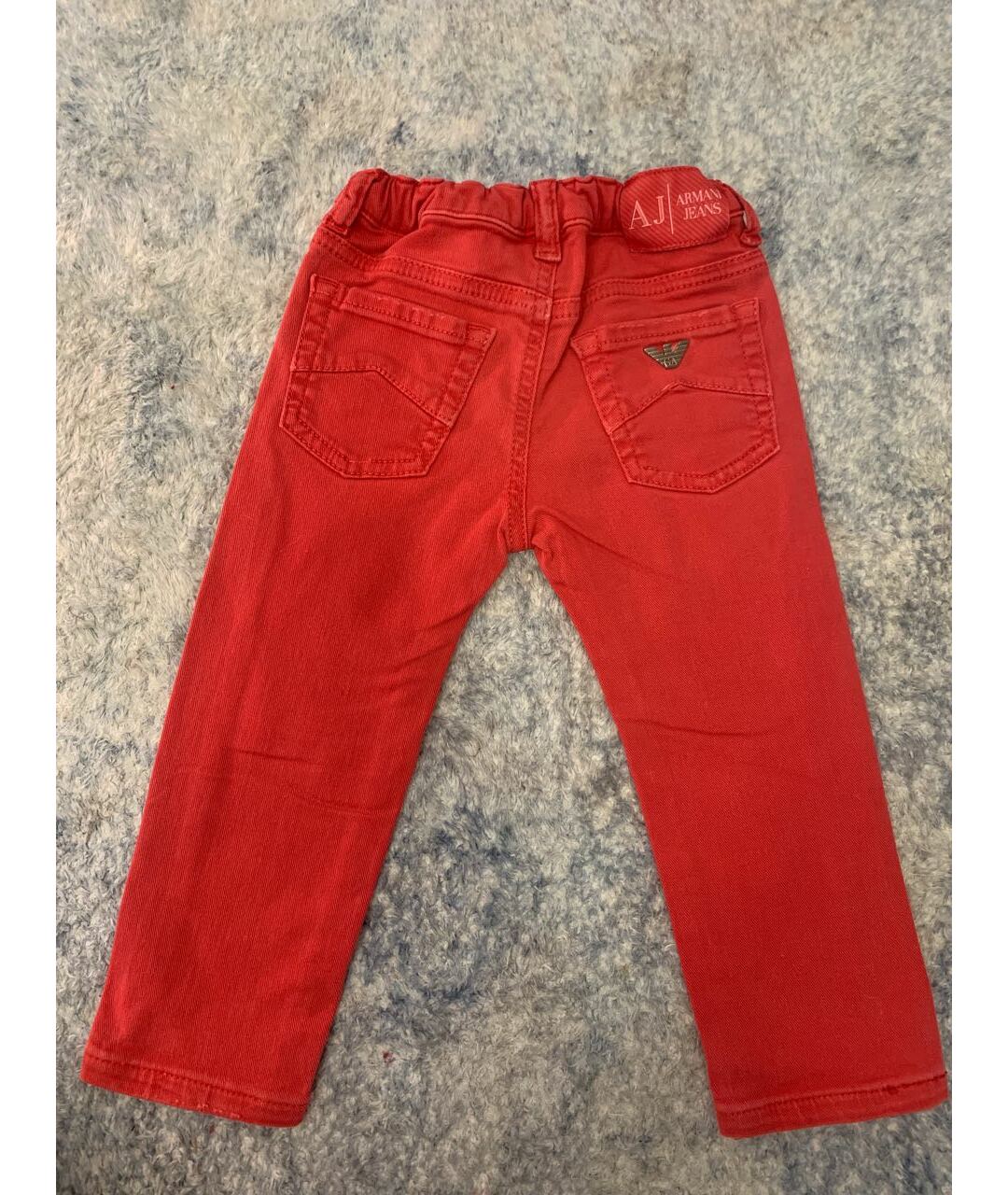 ARMANI JEANS Красные хлопковые брюки и шорты, фото 4