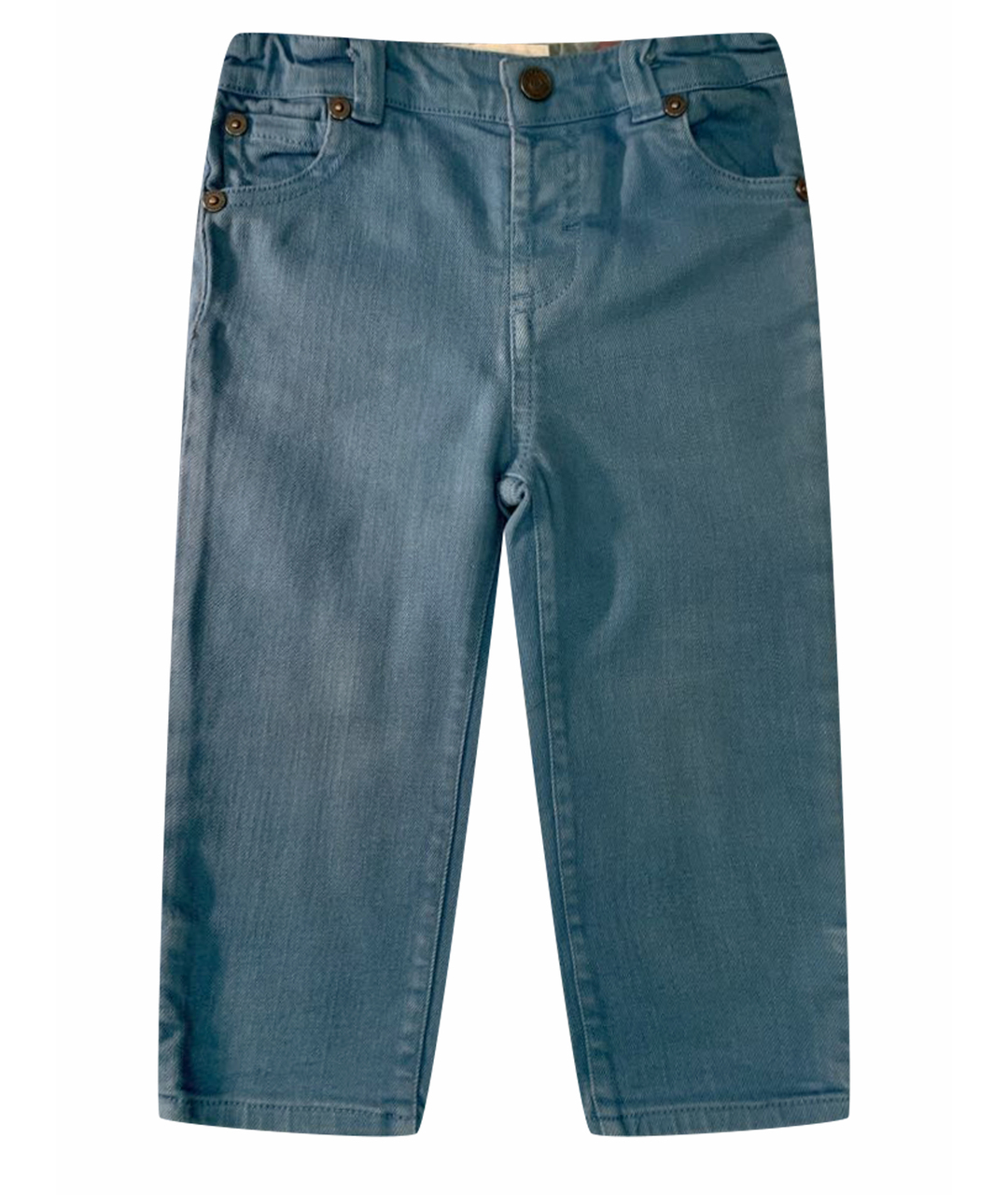 BURBERRY Голубые хлопковые брюки и шорты, фото 1