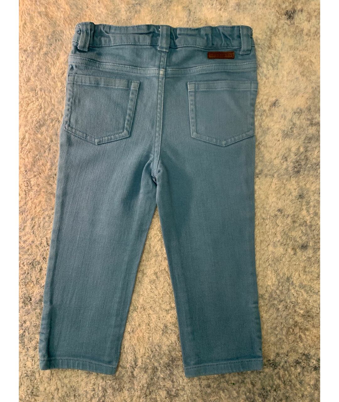 BURBERRY Голубые хлопковые брюки и шорты, фото 4