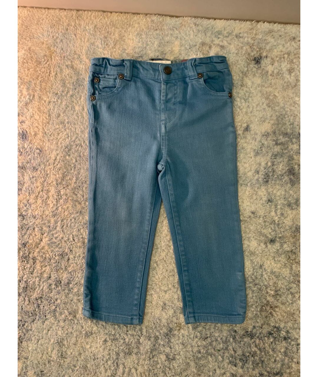 BURBERRY Голубые хлопковые брюки и шорты, фото 7