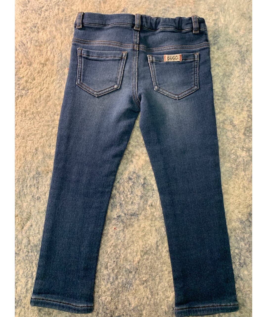 GUCCI Темно-синие хлопковые джинсы, фото 3